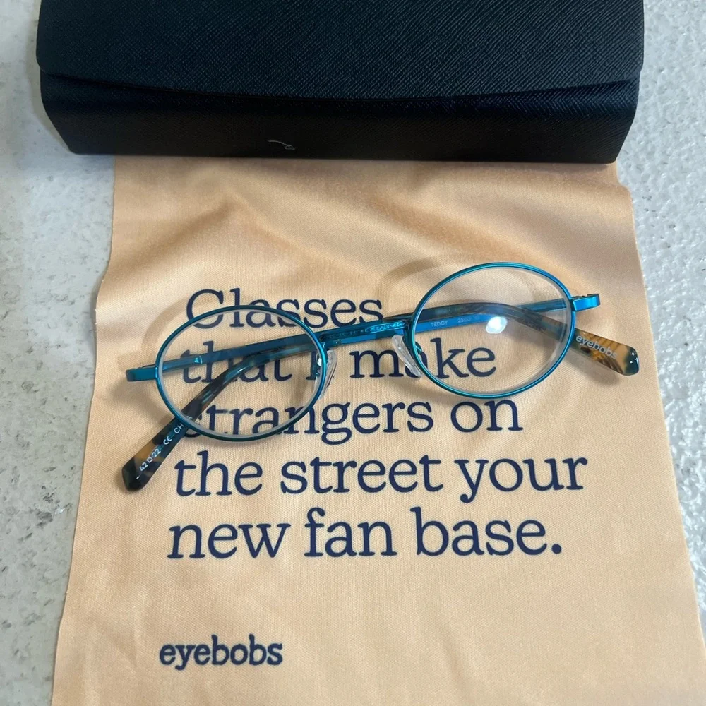 Eyebobs Teal Round Reading Glasses Unisex